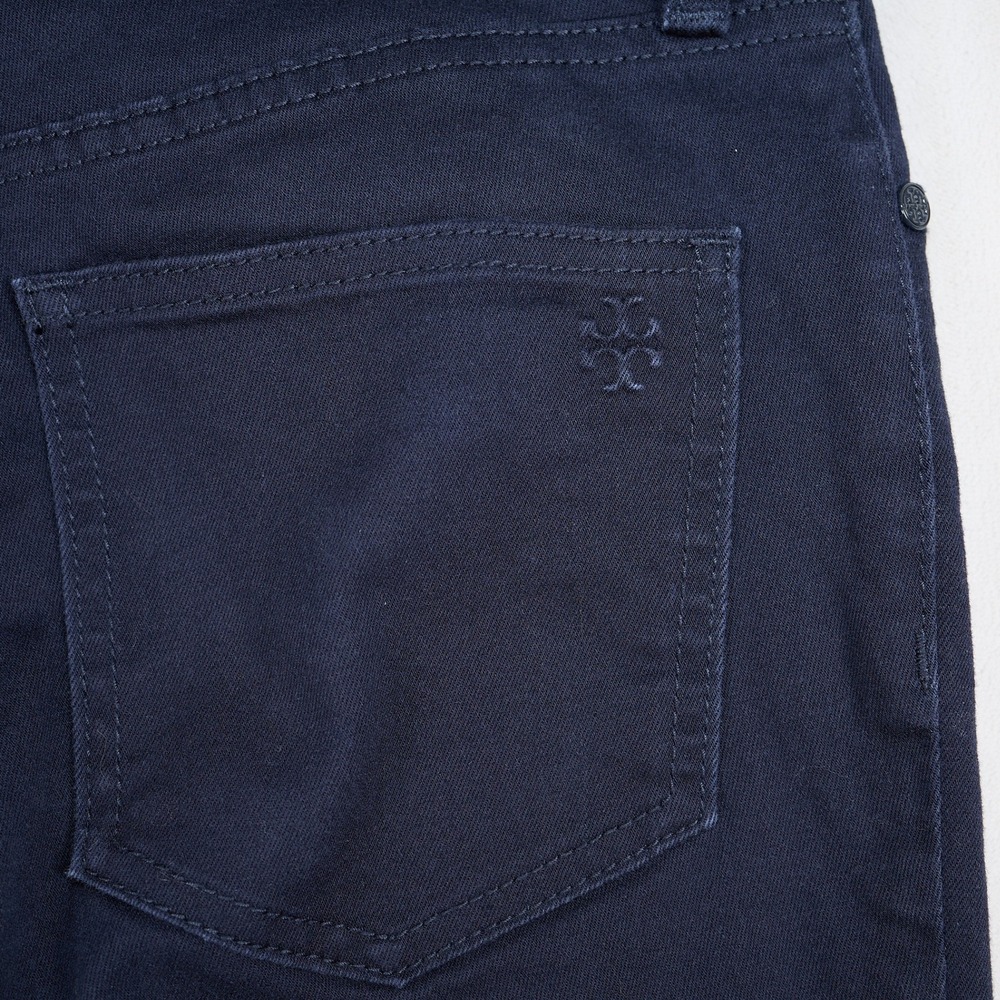 Tory Burch Navy Blue Skinny Jeans Mid Rise Stretch Denim Pants 27 90001209 - Picture 8 of 12